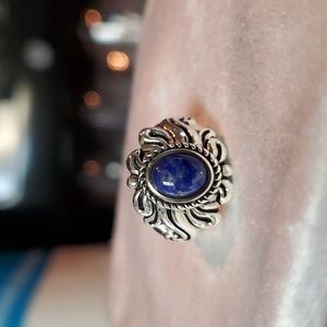 Lapis Lazuli JTV Sterling Ring 6 gemstone ring